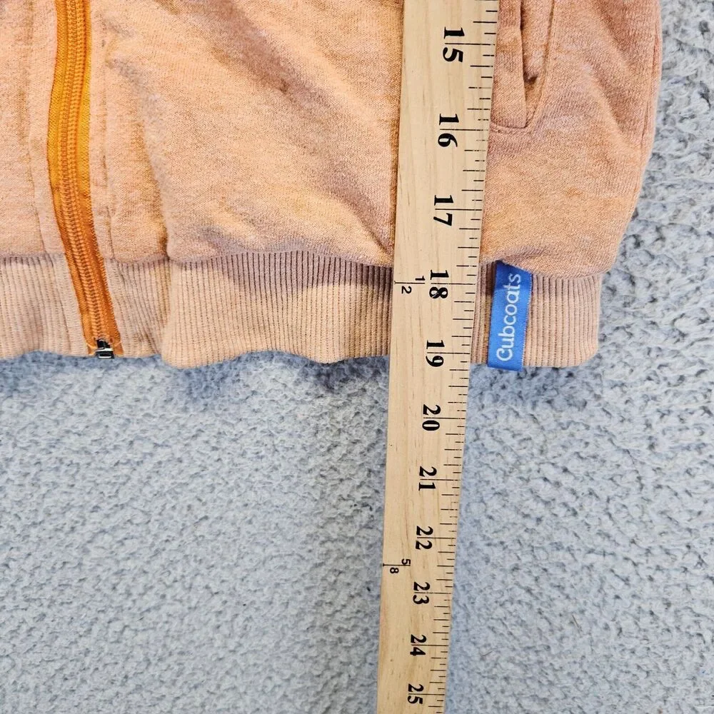 Cubcoats Fleece Hoodie Jacket Kids Size 10Yrs Orange Hooded‎ Full Zip
